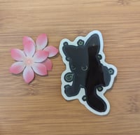 Image 1 of Silly Cat Sticker Blue