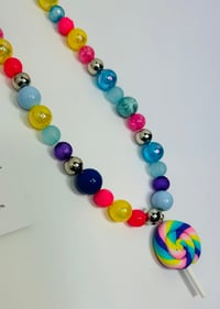 Image 2 of Gum Ball Lollipop Necklace 
