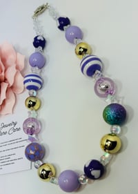 Image 2 of Purple & Gold Chunky Necklace 