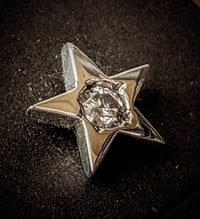 Diamond & Silver Star Ear Stud