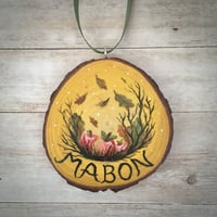 Image 8 of Pagan Year Seasonal Hand Painted Log Slice Art Hanging Decoration