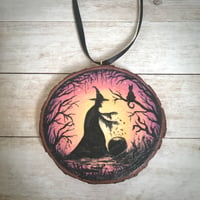 Image 9 of Pagan Year Seasonal Hand Painted Log Slice Art Hanging Decoration