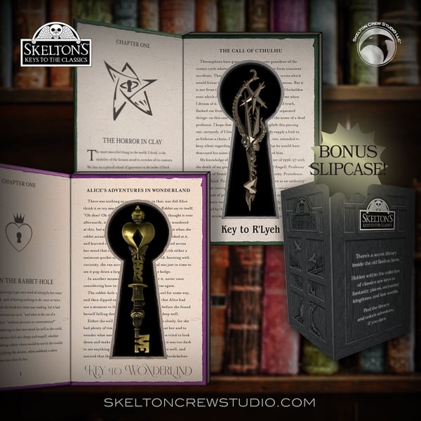 Image of Skelton's Keys to the Classics: Starter 2-pack - Key to R'Lyeh & Key to Wonderland w/Slipcase!