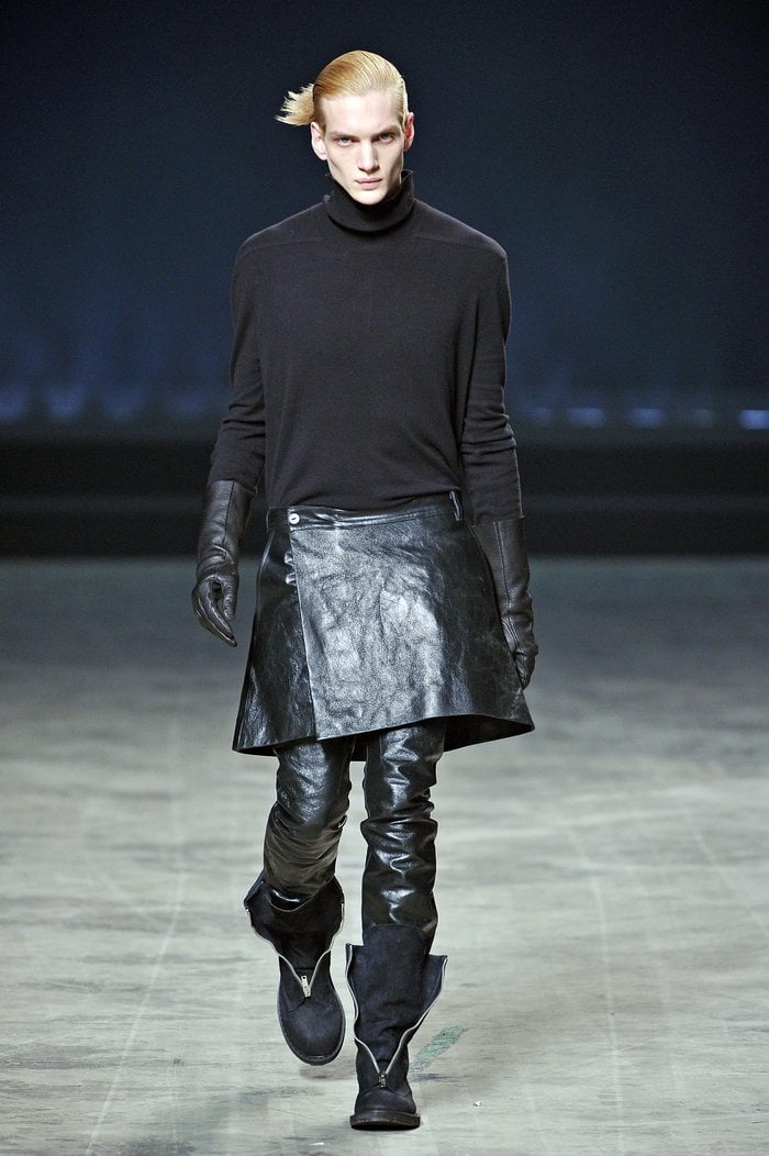 15 Rick Owens DRKSHDW Waxed Kilt Jeans - M | neverlandsupply
