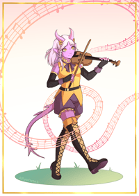 Image 2 of Tiefling Bard/Tabaxi Sorcerer A4/A5 DnD prints