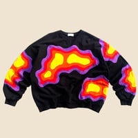 Image 1 of REWORKED HEATMAP CUT & SEWN SWEATSHIRT SIZE XL