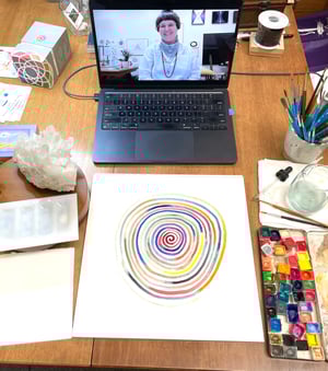 Image of ONLINE ~ The Wisdom of the Spiral in Watercolor ~ with Georgia Carbone ~ Wednesday 8/21, 5:30-7pm
