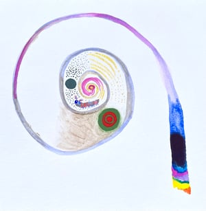 Image of ONLINE ~ The Wisdom of the Spiral in Watercolor ~ with Georgia Carbone ~ Wednesday 8/21, 5:30-7pm