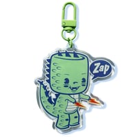 Image 2 of Mellowzilla Zap Acrylic Charm