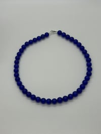 Image 2 of Agate Chunky Beaded Necklace - Royal Blue