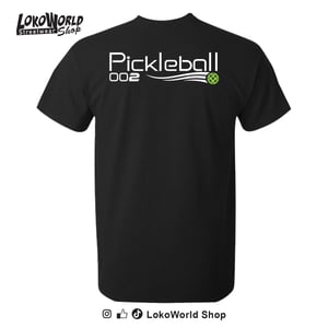 Image of Pickleball Court, 002, Black T-shirt