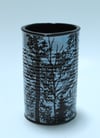 Tin-Can Form Painted Ceramic Tumbler