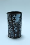 Tin-Can Form Painted Ceramic Tumbler