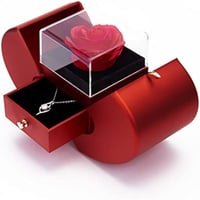 Elegant Jewelry Box Elegant Apples-shape Jewelry Storage Box with Long-lasting Soap Flower Gift for 