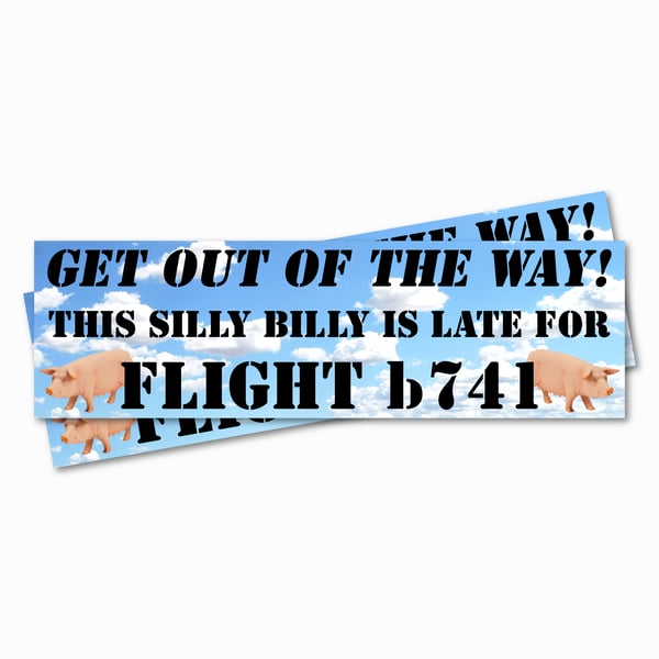 Image of Flight b741 bumper sticker (2 pack, ships free)