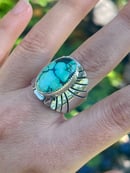 Image 1 of Lily Pond Turquoise Ring, Size 9.5