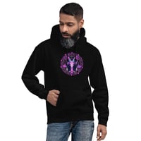 Image 1 of Goth Baphomet Goat Purple Kawaii Unisex Hoodie Unisex Hoodie