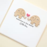 Image 4 of Handmade Twins Baby Card for Twin Girls or Twin Boys. 5 Colours.