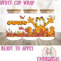 Happy Orange Big Cat UVDTF cup wrap