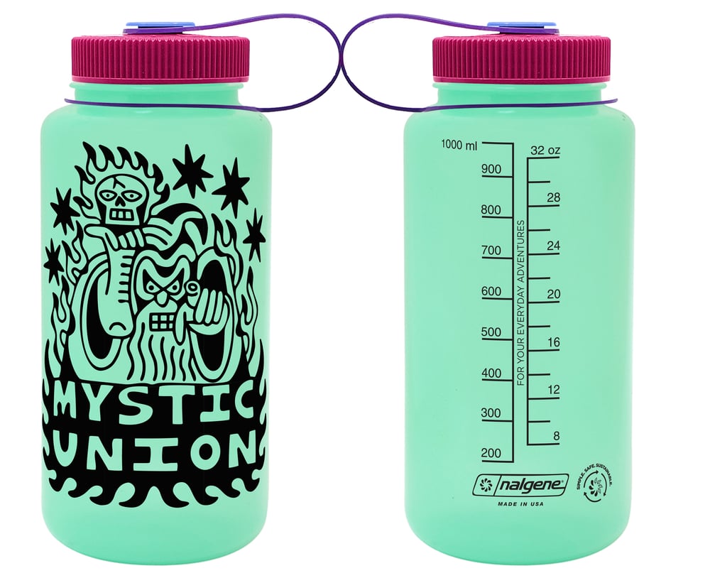 Image of Mystic Union Glow in the Dark Wizard - 32oz. Nalgene® Wide Mouth Water Bottle