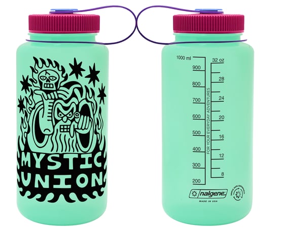 Image of Mystic Union Glow in the Dark Wizard - 32oz. Nalgene® Wide Mouth Water Bottle