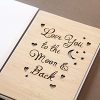 Image 8 of Love You To The Moon & Back. Wedding Anniversary Card. 5th Anniversary Card.