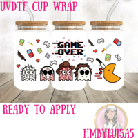 Game Over Horror UVDTF cup wrap