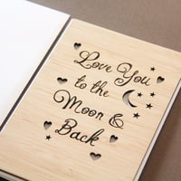 Image 8 of Love You To The Moon and Back. Valentines Day Card. Love Card. 
