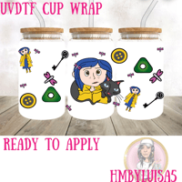 Coralline buttons key UVDTF cup wrap
