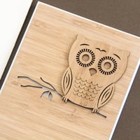 Image 1 of Owl Card. Owl Greeting Card. Australian Made Card.