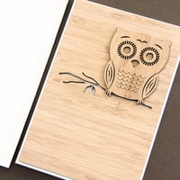 Image 2 of Owl Card. Owl Greeting Card. Australian Made Card.