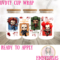 Halloween Horror UVDTF cup wrap
