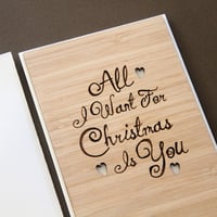 Image 1 of All I Want For Christmas Is You Christmas Card. Husband Card. Wife Card.