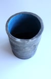 Dented Tin Can Tumbler with Teal Interior
