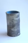 Dented Tin Can Tumbler with Teal Interior