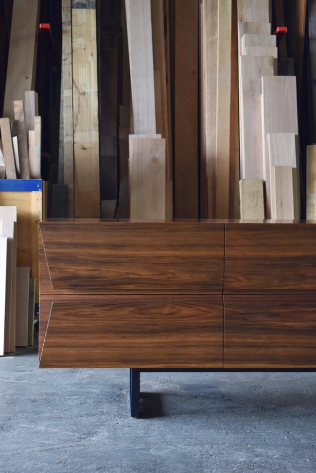 CLIPPED WING SIDEBOARD IN TASMANIAN BLACKWOOD