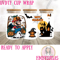 Halloween Mario bros UVDTF cup wrap 