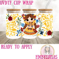 Rag doll Princess Belle UVDTF cup wrap 