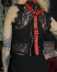 Image 2 of Basilica Suspenders Red