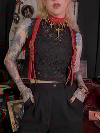 Image 1 of Basilica Suspenders Red