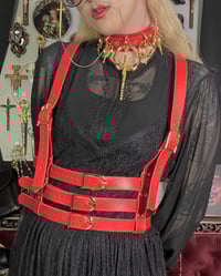 Image 1 of Santiago Belt Harness Red