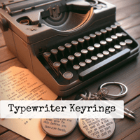 Typewriter Turtle Keyring