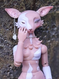 Image 1 of "Clouded Moon" OOAK hand-painted ball jointed doll | ArticheDolls Magical Deer [REDUCED PRICE]