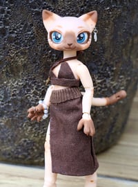 Image 2 of "Lina" Siamese Shorthair Cat OOAK Ball Jointed Doll