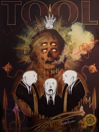 Image 1 of TOOL SIGNED/REMARQUED POSTER | "PARABOLA/FATSUIT BUSINESSMEN"