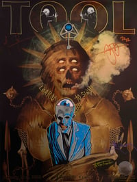 Image 1 of TOOL SIGNED/REMARQUED POSTER | "ÆNIMA/BLUE MAN"