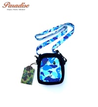 Image 1 of Bape Military Mini Blue Camo Shoulder Bag 
