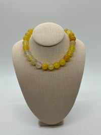 Image 1 of Agate Chunky Beaded Necklace - Yellow