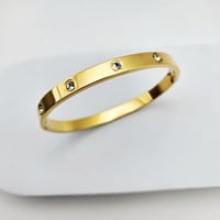 18K Gold-Plated Rhinestone Bangle for special occasions.
