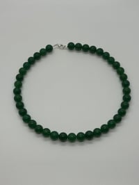 Image 2 of Agate Chunky Beaded Necklace - Jade Green